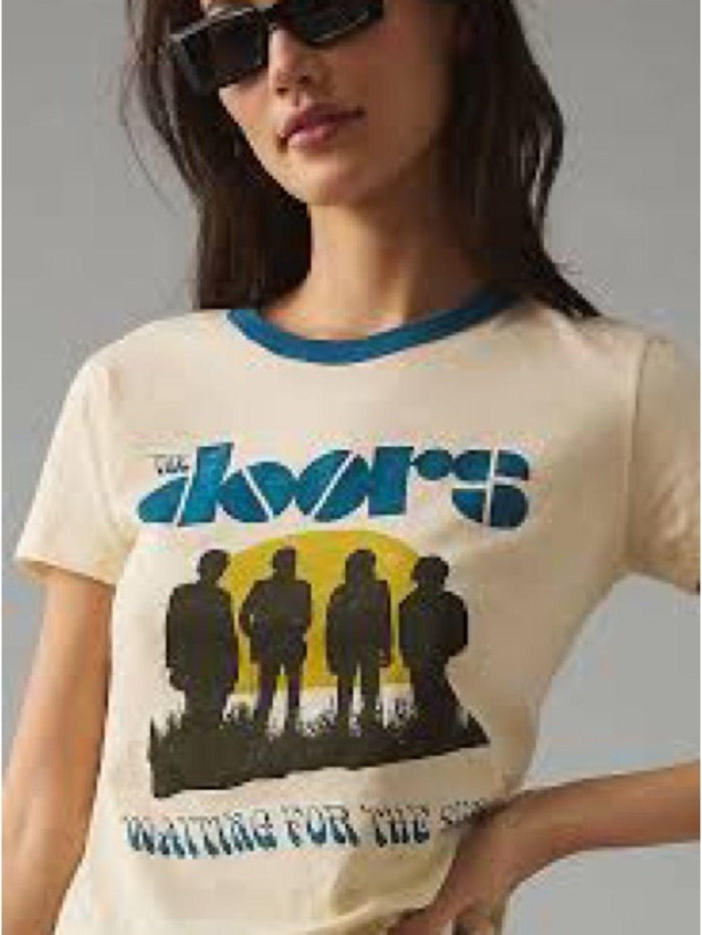 Letluv The Doors Ringer Tee Anthropologie Size XS New Jim Morrison